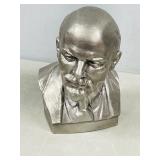aluminum cast bust Lenin 1965 signed - 10.5' tall