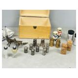 dovetail box w/ salt/ pepper collection