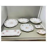 7 serving pieces Royal Albert china 'petit point'