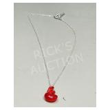 Jade pendant w/ silver chain