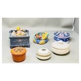 6- assorted trinket boxes