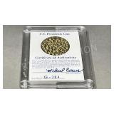 USA Presidents coin - 24k gold plated w/ cert.