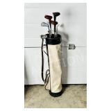 set of vintage golf clubs & bag