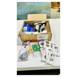 small box of house electrical switches & misc