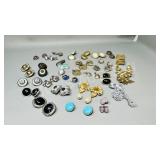 30 pair of vintage clip on earrings