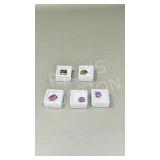 5 Synthetic Alexandrite stones
