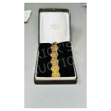 21k gold Russian made fancy bracelet - 28.7g