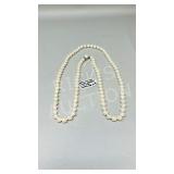 cultured pearl necklace w/ 925 silver clasp