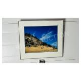 Framed photo of cowboys & mountain