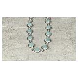 Agate & silver bracelet