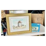 original painting of windmill by N. Poirier