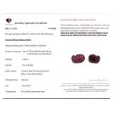 5.02 ct Untreated Ruby pair - $6,024 Appraisal