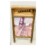 wood washboard w/ Caribou Co. advertising