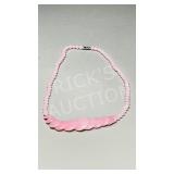 Pink Jade bead necklace
