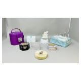 collection of trinket boxes & ornaments