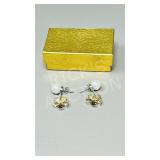 pair of 925 silver stud earrings