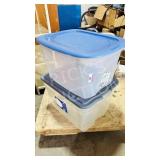 2 - large storage totes w/ lids