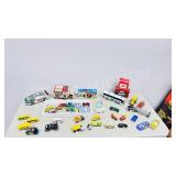 storage tote-assorted Hot Wheels, Majorette etc..