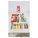 small bin- assorted Pez dispensers