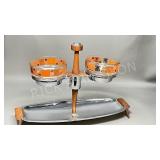 MCM glass condiment set
