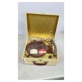 vintage portable record player w/ extra needles
