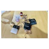 small lot of costume jewelry & trinkets