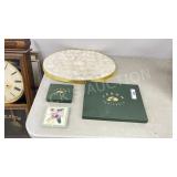 various placemats, coasters