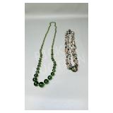 2 vintage beaded necklaces