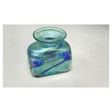 2.5' tall art glass vase w/ label-signed R. Held