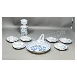 Lotte, Norway 8pc- 6 egg cups, vase, tray