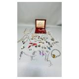 collection of various costume jewelry