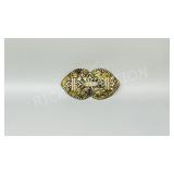 antique gold tone 3 1/2' cloak pin