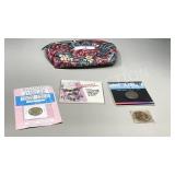 pouch w/ assorted coin tokens