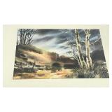 framed watercolor, Sharon Holmes-signed