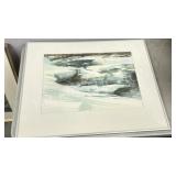 framed watercolor, Sharon Holmes-signed