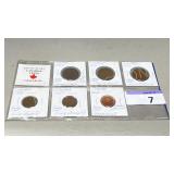Canada- 5 Monarchs, large cents & pennies