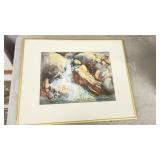 framed watercolor, Sharon Holmes-signed