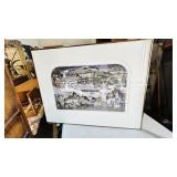 ' A Rovin' limited Hand colored etching &aquatint