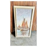 Gothenburg Harbour , tall ship painting
