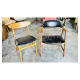 MCM teak wood arm chair & side chair