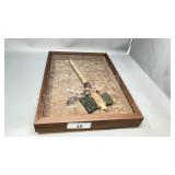 shadow box w/ tomahawk ornament 12' x 17.5'