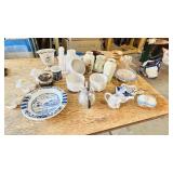 box of misc ceramics, pottery & glass items