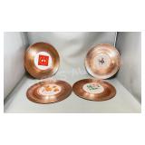4- Canadian copper plates w/ ceramic center  12'