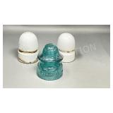 3-vintage insulators, 2 CPR