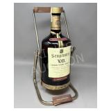 Seagramï¿½s V.O. Canadian Whisky bottle w/ stand