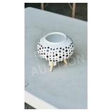 vintage porcelain ceramic  4' bowl on legs