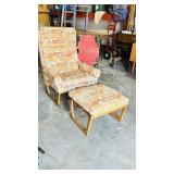 MCM  high back lounge & ottoman