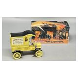 cast car coin bank & Matchbox fire engine