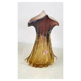 Murano art glass vase w/ label  12' tall