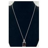 Lovely Sterling Silver & Smokey Quartz Necklace